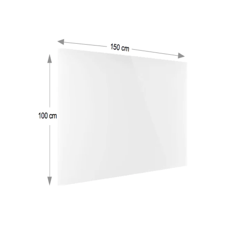 Magnetoplan glass 2 Write Magnetic Coloured Glass Board, 150cm x 100cm White
