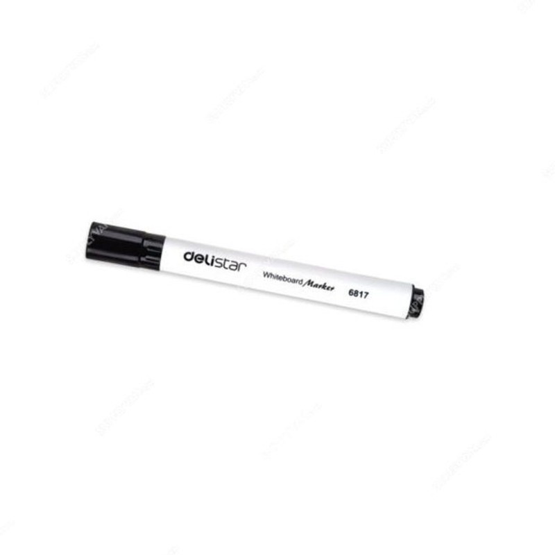 Delistar White Board Marker 12/pack, Black