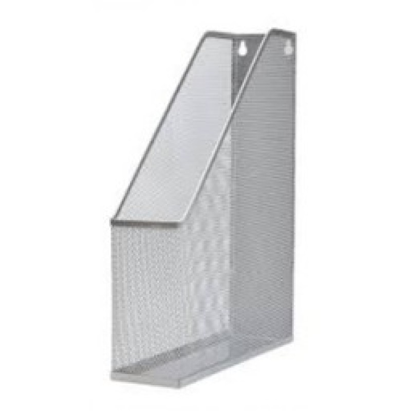 Metal Mesh Magazine Holder Silver