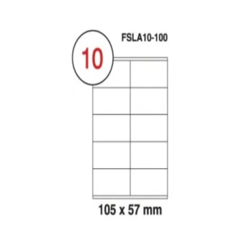 Xellent 10 Label/sheets, 105x57mm 100sheets/pack