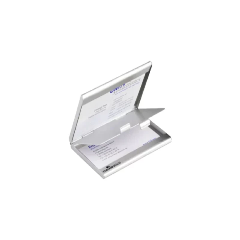 Durable Aluminum Business Case Duo, Mettalic Silver