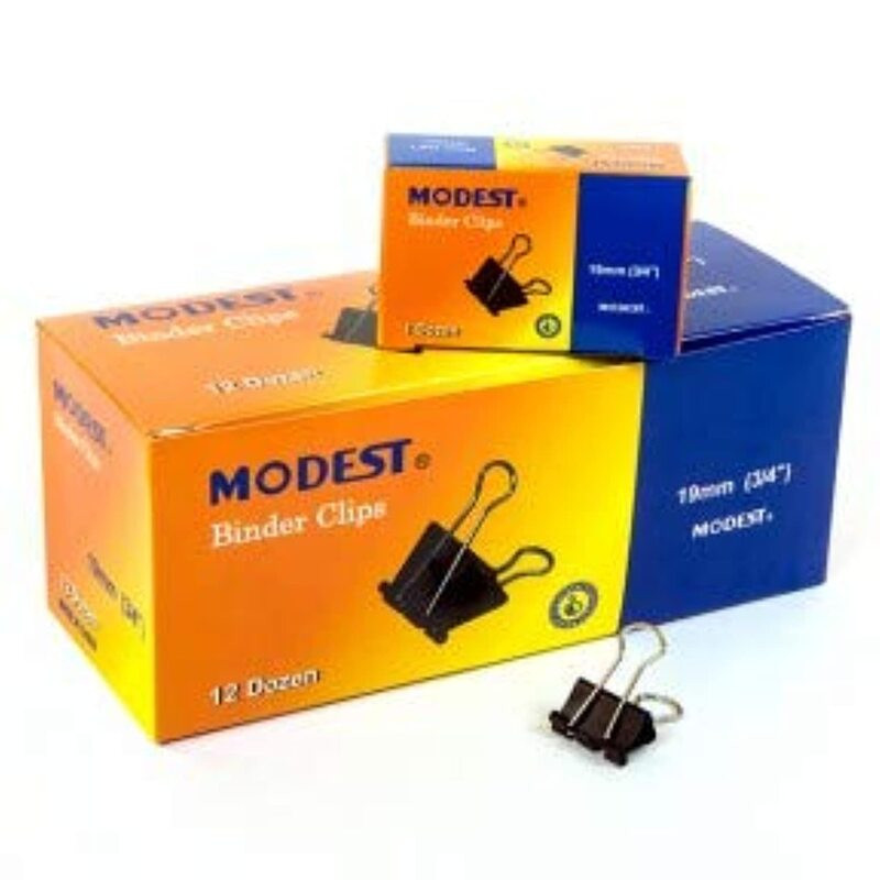 Modest Binder Clip 19mm Black stationary