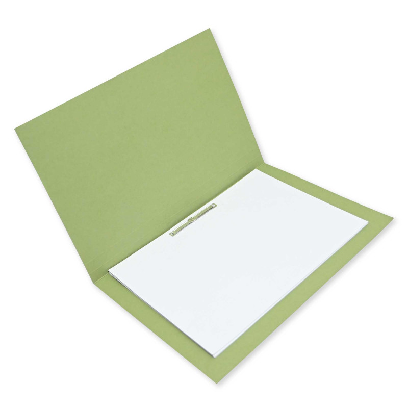 FIS Square Cut Folder with Fastener, A4, Green