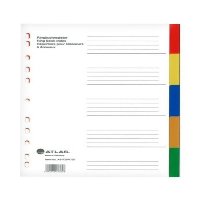Atlas Divider Manila Colored, 5 Tabs