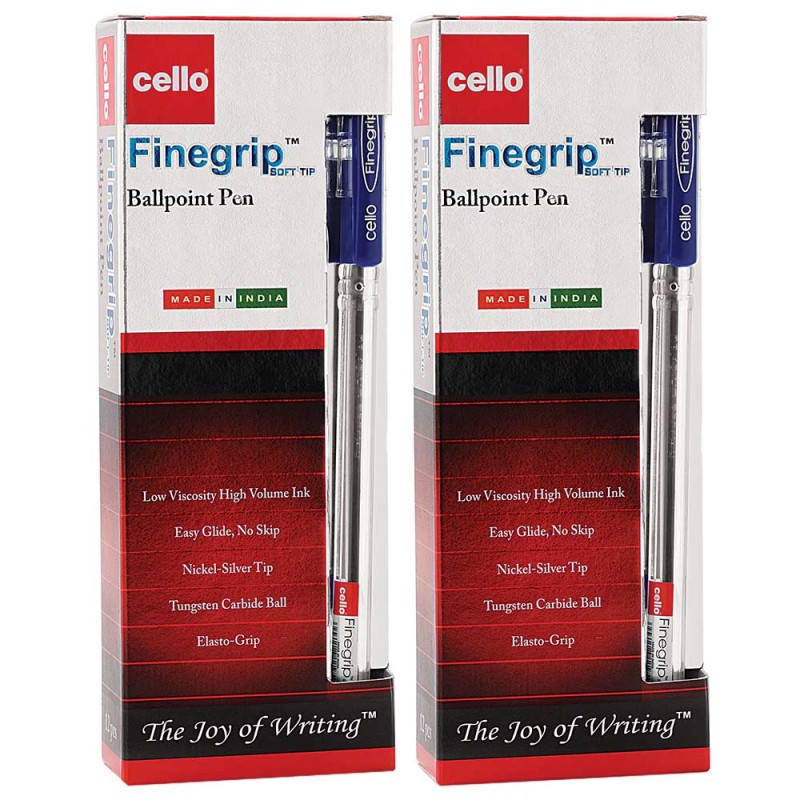 Cello Pen Fine Grip, 12/box, Blue