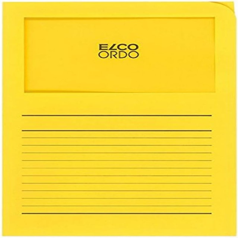 ELCO Ordo Classico L-Folder  w/ Window, Yellow