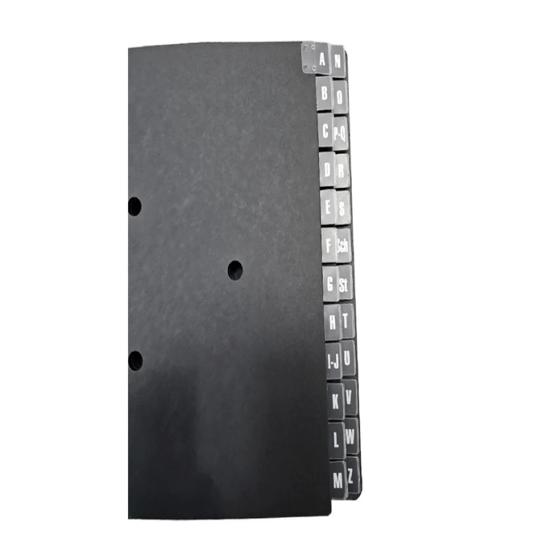 Elba 42404 Signature Book, 24 Dividers A4, Fiberboard, A TO Z, Black