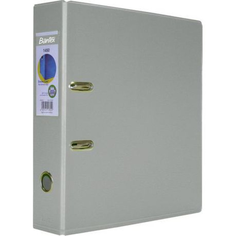 Bantex PVC Box File A4, Narrow Grey