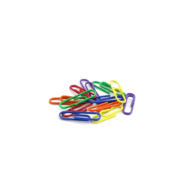 Modest Colored Paper Clips, Assorted Colors, 28mm, 100clips-pack
