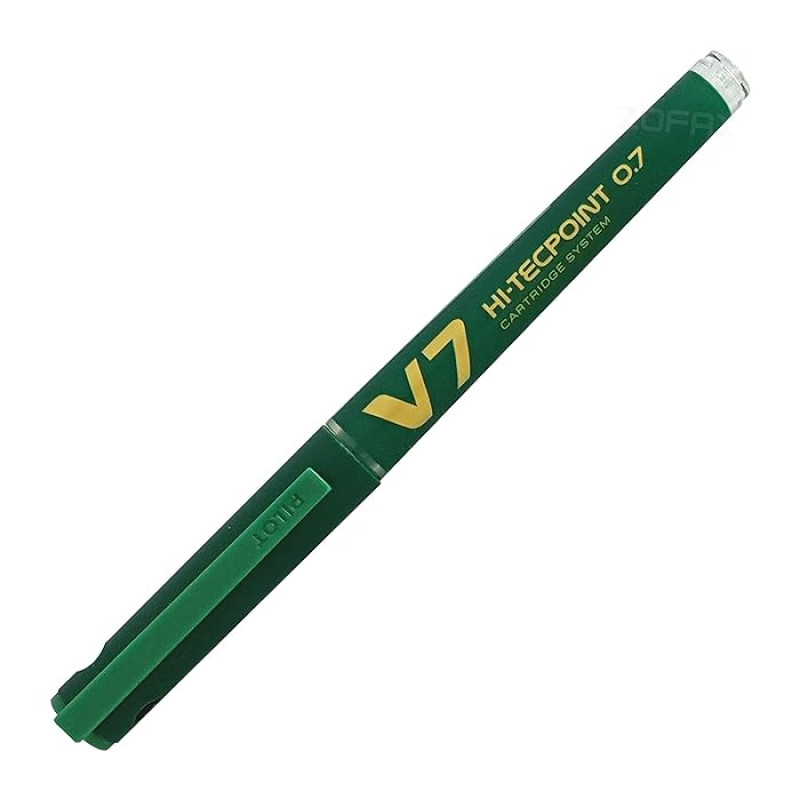 Pilot V7 Hi-Tecpoint BX-V7 Roller Ball Pen, 0.7mm, Green