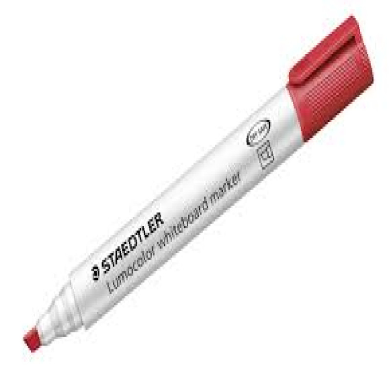 Staedtler Lumocolor Whiteboard Marker, 2mm Chisel, Red