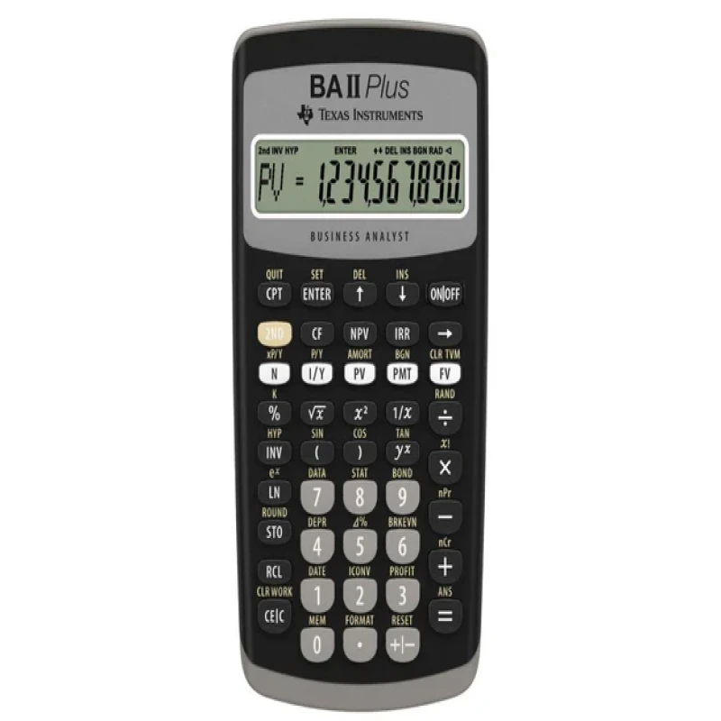 TAXAS Instruments Ba II PLUS Financial Calculator